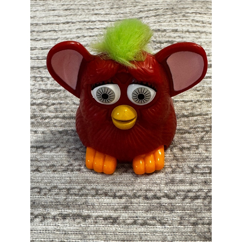 Vintage 1998 McDonalds Happy Meal Furby Red Green Tiger Electronics‎ Toy Figure